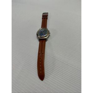 IBEAM Stainless Men’s Watch With Brown Leather Adjustable Band Needs Battery